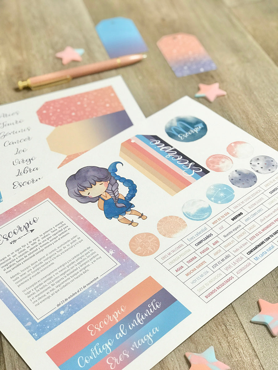 RECORTABLES ESCORPIO - ZODÍACO