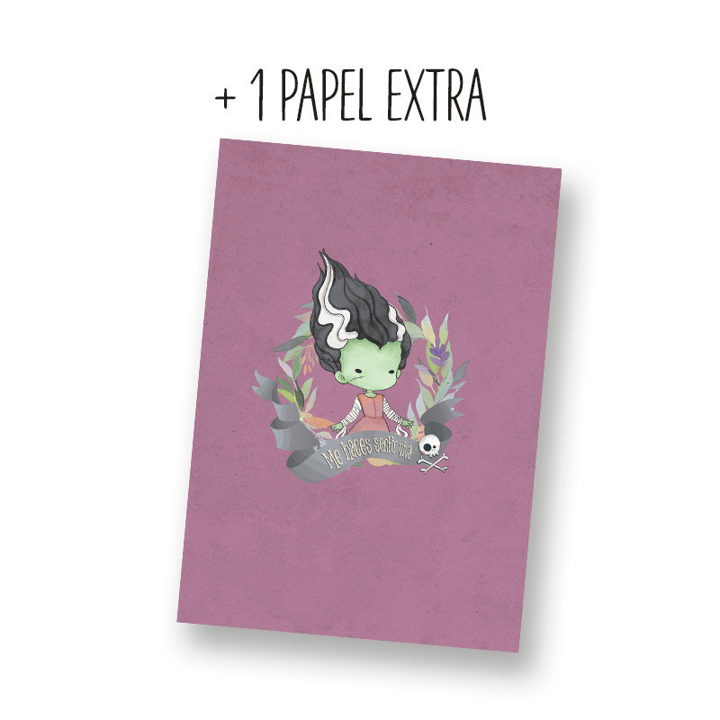 CHIBI - HALLOWEEN (Novia de Frankenstein) - 12 hojas para imprimir