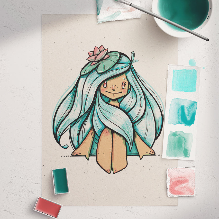 NIÑA NENÚFAR - Sello digital