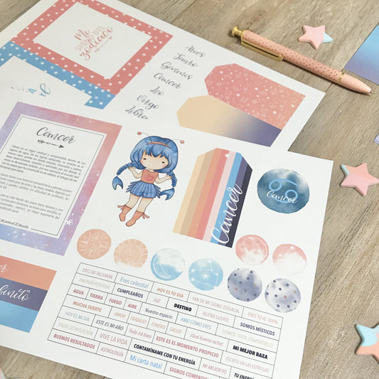 RECORTABLES CÁNCER - ZODÍACO