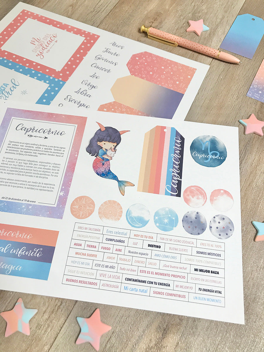 RECORTABLES CAPRICORNIO - ZODÍACO