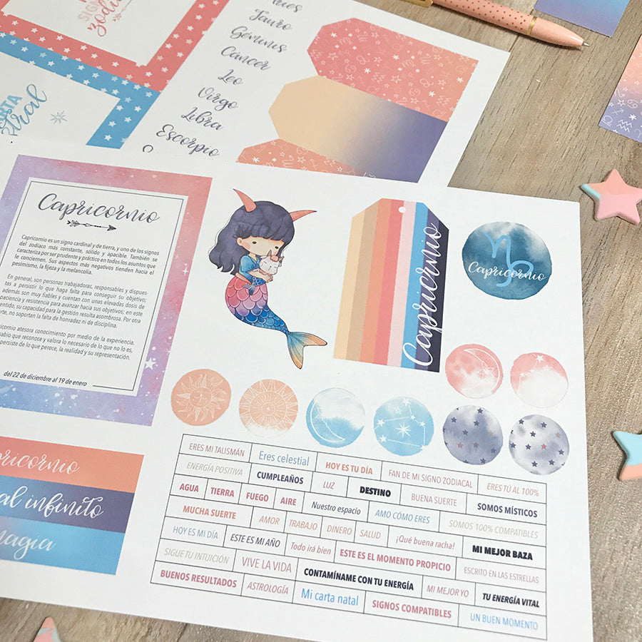 RECORTABLES CAPRICORNIO - ZODÍACO