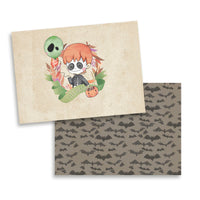CHIBI - HALLOWEEN (Esqueleto) - 12 hojas para imprimir