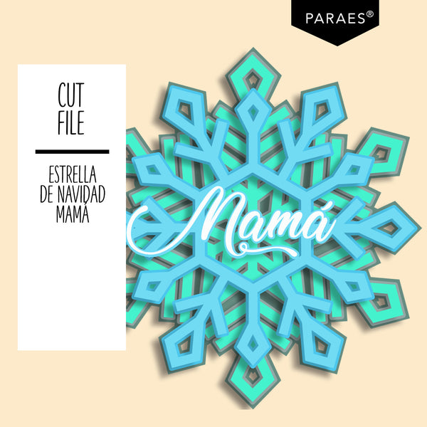 ESTRELLA DE NAVIDAD MAMÁ - Digi Troquel