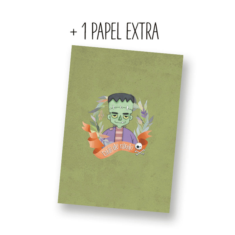 CHIBI - HALLOWEEN (Frankenstein) - 12 hojas para imprimir