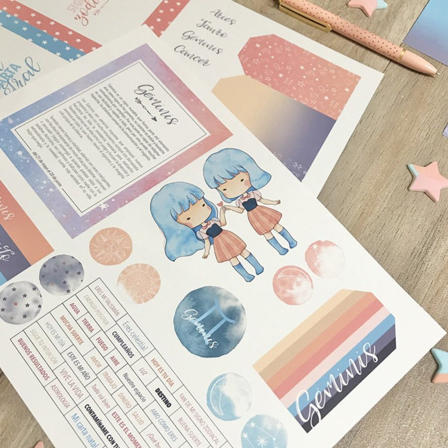 RECORTABLES GÉMINIS - ZODÍACO