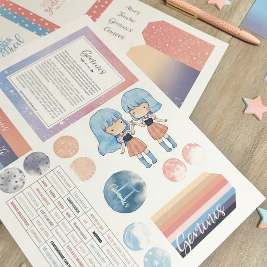 RECORTABLES GÉMINIS - ZODÍACO