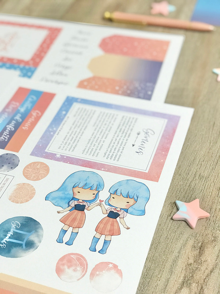 RECORTABLES GÉMINIS - ZODÍACO