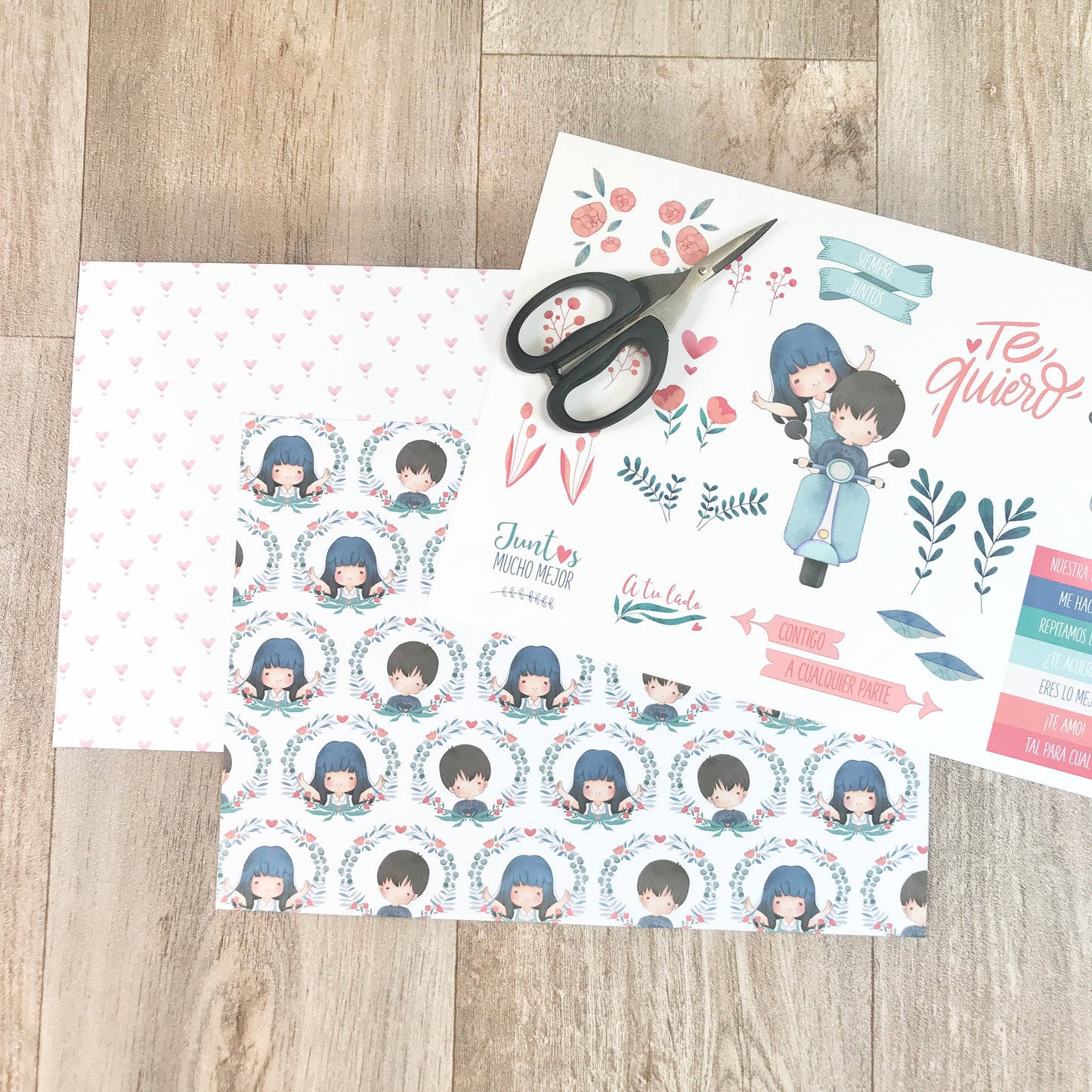 CHIBI A tu lado - 12 Digital papers (+tutorial)