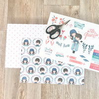 CHIBI A tu lado - 12 Digital papers (+tutorial)