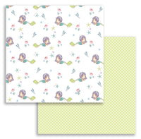 CHIBI SIRENAS IMPRESA - colección 14 papeles impresos