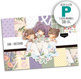 CHIBI - ABECEDARIO - 12 hojas para imprimir