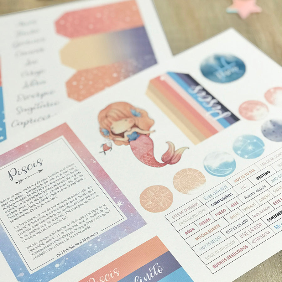 RECORTABLES PISCIS - ZODÍACO