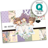 CHIBI - ABECEDARIO - 12 hojas para imprimir