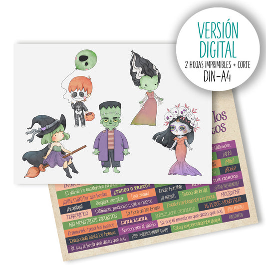 RECORTABLES CHIBI - HALLOWEEN - Figuritas para recortar