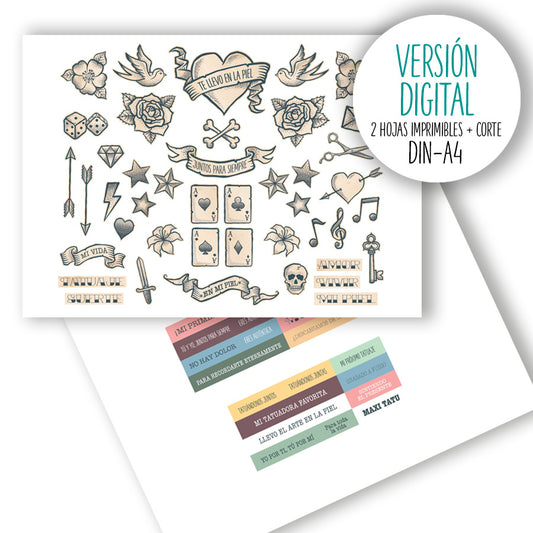 RECORTABLES TATTOO - Figuritas para recortar