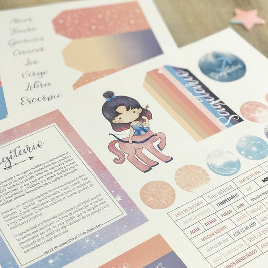 RECORTABLES SAGITARIO - ZODÍACO