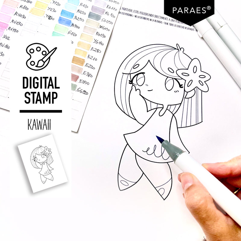 KAWAII - Sello digital (+TUTORIAL)